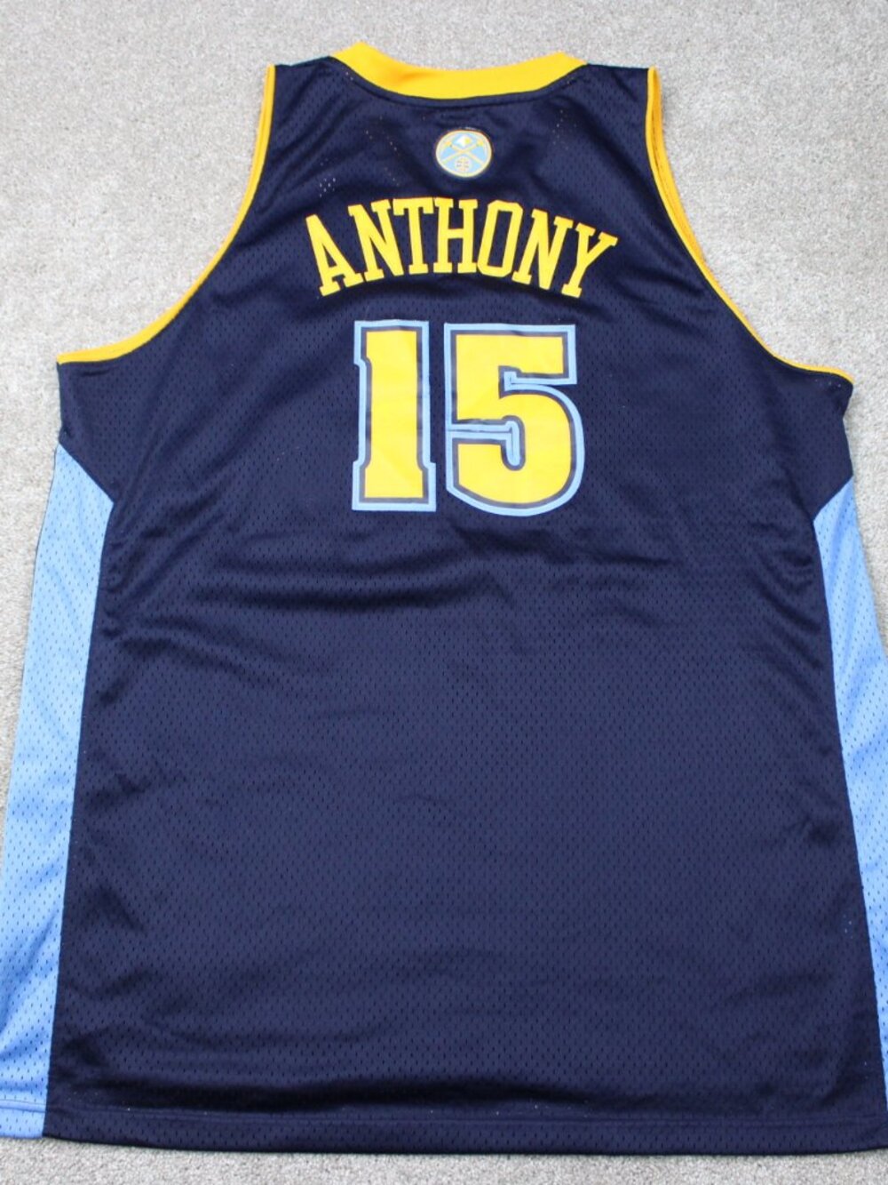 Carmelo Anthony #15 Jersey Mens 3XL XXXL Blue Denver Nuggets VTG Adidas Swingman